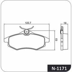 Pastilha de Freio N-1171 C3 1.4 8V 02/12 Dianteira - comprar online