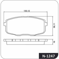 Pastilha de Freio N-1247 I30 2.0 16V 09/12 Cerato 1.6 2.0 09/13 Carens 1.6 2.0 08/13 Dianteira C/Chapa Anti-Ruído - comprar online