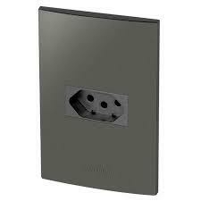 Conjunto 1 tecla tomada 20 amper - Grafite Alumbra (Inova Class)
