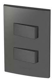 Conjunto 2 interruptor simples - Grafite Alumbra (Inova Class)