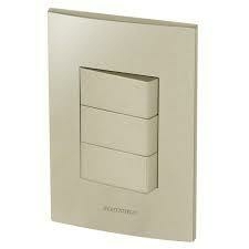 Conjunto 3 interruptor simples - Champanhe Alumbra (Inova Class)