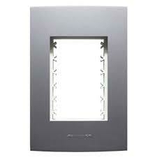 Placa + Suporte 4x2 3 Posto Grafite - Alumbra (Inova pro Class)