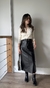 Saia de Couro - Preto - comprar online