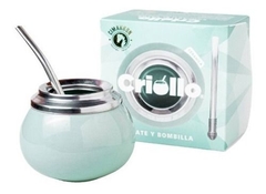MATE DE CERAMICA CRIOLLO EN CAJA DE REGALO