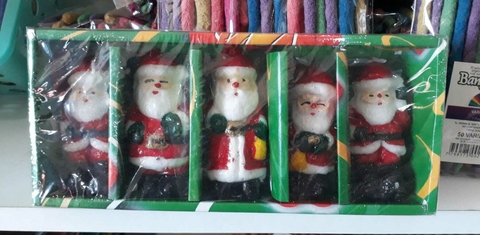 VELAS PAPA NOEL X5