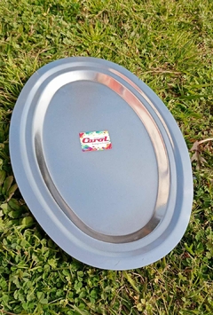 FUENTE ACERO OVAL 23.5CM CAROL