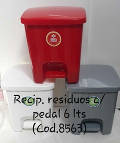 RECIP. RESIDUO C/PEDAL 6 LTS