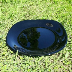 PLATO PLAYO OPALINA CUAD. NEGRO
