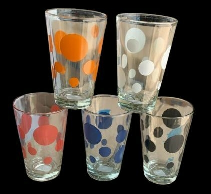 VASO TANGO LUNARES NEGRO/ROJO/AZUL 400 ML (BX24) - comprar online