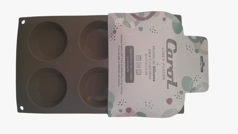 MOLDE CUPCAKES X6 SILICONA 29X17.5 CM - comprar online