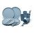 Set camping 4 platos + 4 vasos + cubiertos - Bendita Deco