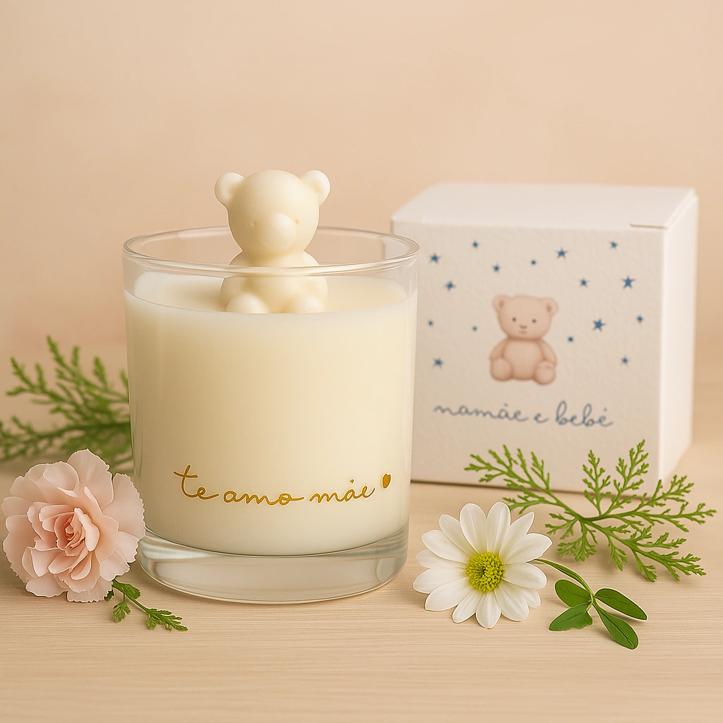Vela aromática Mamãe e Bebê - te amo mãe