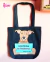 Ecobag em Jeans Pintada à Mão - Arte Cachorro Caramelo - comprar online