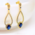 Brinco Gota Festa Zircônia Azul - comprar online