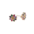 Brinco Flor de Zircônia Colorida - comprar online