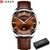Curren-novo relógio de pulso masculino, relógio de quartzo com pulseira de couro, marca de luxo, relógios de negócios para homens - comprar online