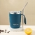 Worthbuy 18/8 caneca de água de aço inoxidável para café chá leite, à prova de vazamento com palha, drinkware de cozinha para crianças adultos