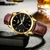 Imagem do Relógio Luxo Quartz Watch Men Leather Strap Waterproof Business Casual Men