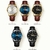 Relógio Luxo Quartz Watch Men Leather Strap Waterproof Business Casual Men - comprar online