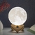 Imagem do Lua lâmpada led 8cm night light alimentado por bateria com suporte estrelado lâmpada decoração do quarto luzes da noite crianças presente