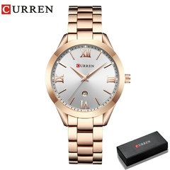 Curren clock de ouro das mulheres relógios senhoras pulseira de aço criativo d - T.Store