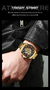 LIGE Relógios para Homens Wartterproof Esporte Big Mens Watch Top Marca Oco Rel - comprar online