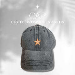 Cap Light Brown Star Kids