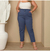 Calça de linho com elastano Plus cinza escuro - comprar online