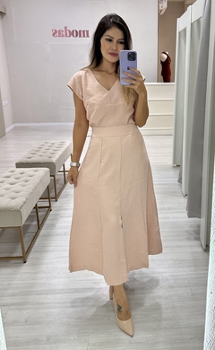 conjunto alfaiataria marrant saia nude - comprar online