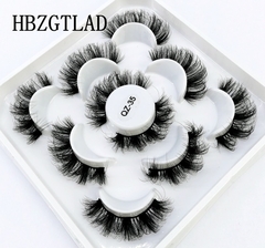 5 pares 25 mm, 3d, vison gourmet em massa, caixa personalizada wispy natural - comprar online