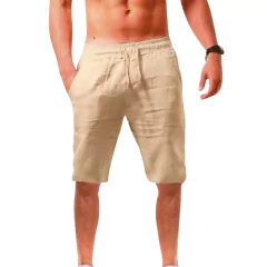 Calça de algodão masculina, calça de algodão de secagem rápida, respirável