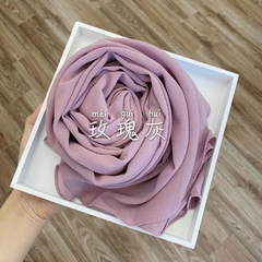 Lenço hijabs muçulmano da malásia, cachecol longo com pérolas e chiffon simples - dezzabella57