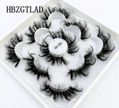 5 pares 25 mm, 3d, vison gourmet em massa, caixa personalizada wispy natural na internet