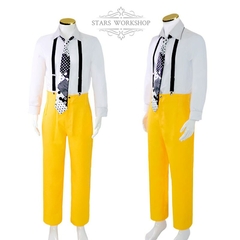 Anime o máscara stanley cosplay traje masculino feminino jaqueta amarela casaco na internet