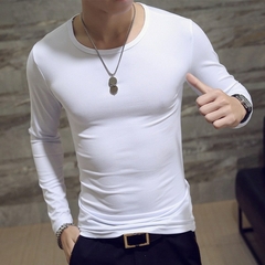 Imagem do manga comprida camiseta masculina t camisa com decote em v respirável 3xl