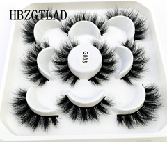 5 pares 25 mm, 3d, vison gourmet em massa, caixa personalizada wispy natural na internet
