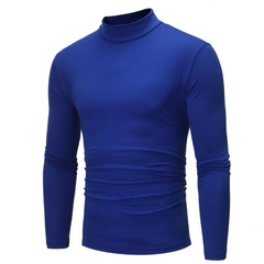 T-shirt Masculina Outono Inverno dos homens Meia-gola Assentamento Fina Térmica na internet