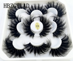 5 pares 25 mm, 3d, vison gourmet em massa, caixa personalizada wispy natural - comprar online