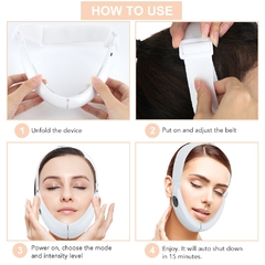 Ems dispositivo de levantamento facial, led, fóton terapia rosto, emagrecimento, vibracao, massageador, queixo duplo - dezzabella57