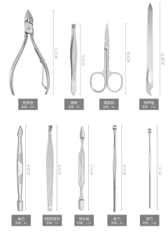 19 pçs/set Poda Nail Clippers, Corte Alicate ,Conjunto Único Nail Groove Pedicure - dezzabella57