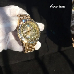 relógio masculino marca de luxo completo diamante - loja online