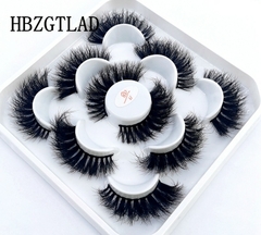 5 pares 25 mm, 3d, vison gourmet em massa, caixa personalizada wispy natural na internet