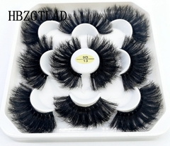 5 pares 25 mm, 3d, vison gourmet em massa, caixa personalizada wispy natural na internet