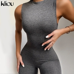 Kliou lápis[ macacão feminino] estações completas, casual ,fitness, playsuit