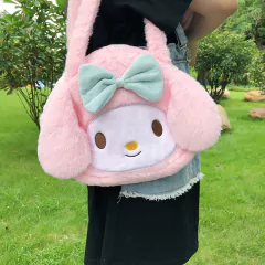 Kawaii sanrioed ,pelúcia cinnamoroll ,melody kuromi, bolsas femininas ,bolsas de ombro na internet