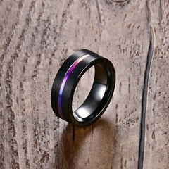 Anel de tungstênio para amantes da moda, anel de arco-íris da moda, masculino, - comprar online