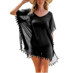 2021 chiffon borlas beach wear,feminino, maiô coberto, fatos de banho de verão, mini vestido solto na internet