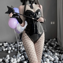 Cosplay coelho traje de couro do plutônio uma peça body mai sakurajima - dezzabella57