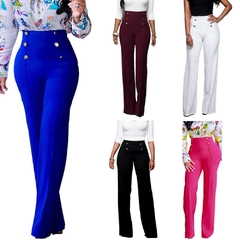 calças de cintura alta, compridas, femininas - comprar online