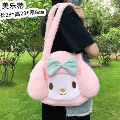 Kawaii sanrioed ,pelúcia cinnamoroll ,melody kuromi, bolsas femininas ,bolsas de ombro - dezzabella57
